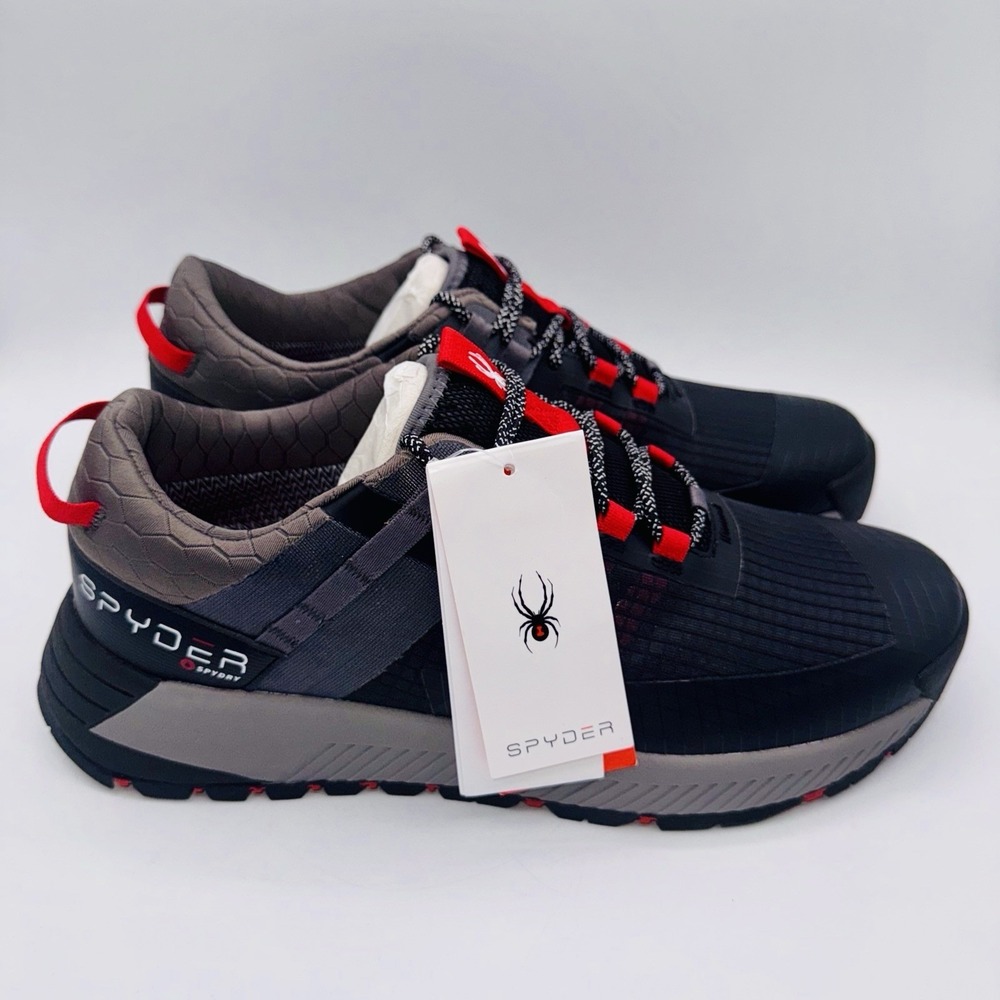 Spyder Blackburn Sneakers Men's Size 12 Black Gray Red - Picture 15 of 16